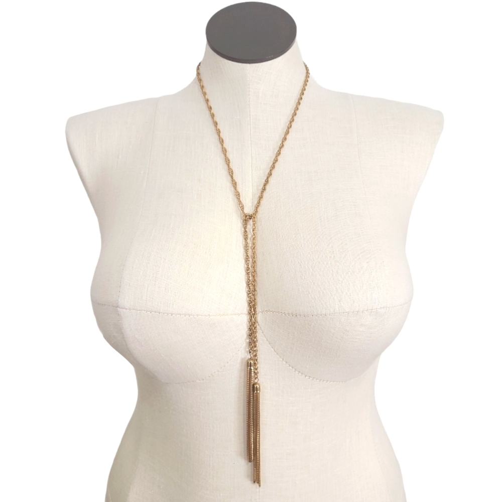 Women’s Long Gold Chain Choker Tassel Boho Western Fashion Necklace